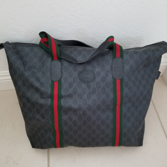 Gucci Handbags - EXC CONDITION VINTAGE GUCCI DUFFEL TRAVEL TOTE